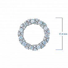 Sterling Silver Pendant with 33 Round-Cut Lab-Created Diamonds 0.91 CT.TW