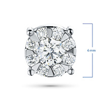 Sterling Silver Pendant with 9 Round-Cut Lab-Created Diamonds 0.31 CT.TW - изображение 3