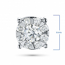 Sterling Silver Pendant with 9 Round-Cut Lab-Created Diamonds 0.316 CT.TW