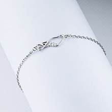 Sterling Silver Bracelet with 1 Round-Cut Diamond 0.006 CT.TW