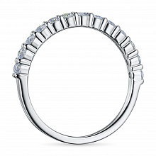 14K White Gold Ring with 13 Round-Cut Lab-Created Diamonds 0.462 CT.TW