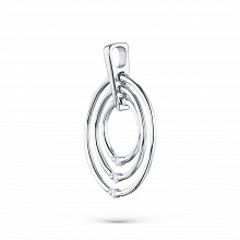 Sterling Silver Pendant with 3 Round-Cut Lab-Created Diamonds 0.023 CT.TW