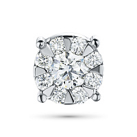 Sterling Silver Pendant with 9 Round-Cut Lab-Created Diamonds 0.31 CT.TW - изображение 1