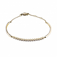14K Yellow Gold Bracelet with 46 Round-Cut Lab-Created Diamonds 0.567 CT.TW