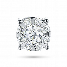 Sterling Silver Pendant with 9 Round-Cut Lab-Created Diamonds 0.316 CT.TW