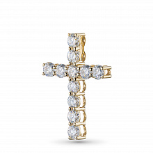 14K Yellow Gold Pendant with 11 Round-Cut Lab-Created Diamonds 2.749 CT.TW