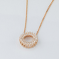 14K Rose Gold Pendant with 41 Round-Cut Lab-Created Diamonds 0.385 CT.TW - изображение 4