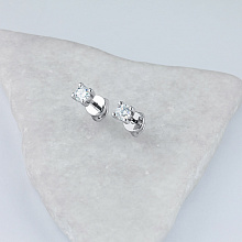 White Gold Earring Studs with 2 Round-Cut Diamonds 0.467 CT.TW