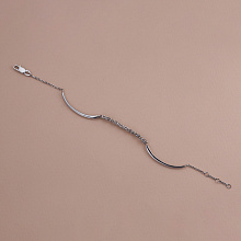 14K White Gold Bracelet with 28 Round-Cut Lab-Created Diamonds 0.572 CT.TW