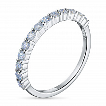 14K White Gold Ring with 13 Round-Cut Lab-Created Diamonds 0.462 CT.TW