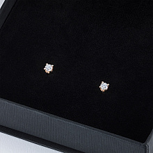 14K Rose Gold Earring Studs with 2 Round-Cut Lab-Created Diamonds 0.649 CT.TW