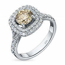 14K White Gold Ring with 67 Round-Cut Lab-Created Diamonds 1.746 CT.TW