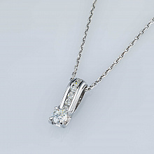 Sterling Silver Pendant with 7 Round-Cut Lab-Created Diamonds 0.337 CT.TW