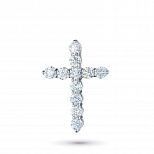 14K White Gold Pendant with 11 Round-Cut Lab-Created Diamonds 0.911 CT.TW
