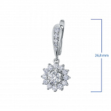 14K White Gold Earrings with 36 Round-Cut Lab-Created Diamonds 1.735 CT.TW