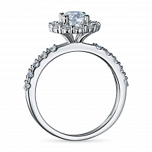 14K White Gold Ring with 23 Round-Cut Lab-Created Diamonds 1.453 CT.TW