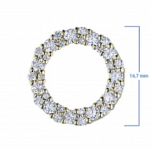 14K Yellow Gold Pendant with 33 Round-Cut Lab-Created Diamonds 0.852 CT.TW