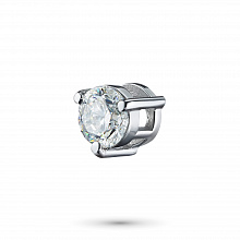 14K White Gold Pendant with 1 Round-Cut Lab-Created Diamond 0.409 CT.TW