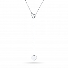 Sterling Silver Necklace with 1 Round-Cut Lab-Created Diamond 0.007 CT.TW