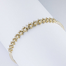 14K Yellow Gold Bracelet with 43 Round-Cut Lab-Created Diamonds 0.977 CT.TW