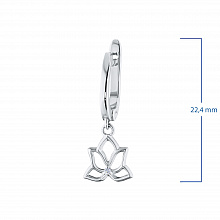 Sterling Silver Earrings with 2 Round-Cut Lab-Created Diamonds 0.021 CT.TW
