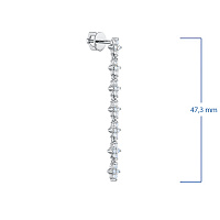 14K White Gold Earring Studs with 56 Round-Cut Lab-Created Diamonds 1.058 CT.TW - изображение 6