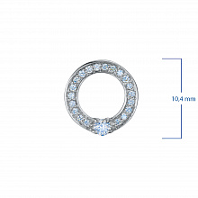 Sterling Silver Pendant with 21 Round-Cut Lab-Created Diamonds 0.173 CT.TW