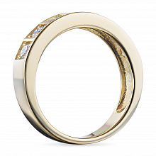 14K Yellow Gold Ring with 7 Round-Cut Lab-Created Diamonds 0.597 CT.TW