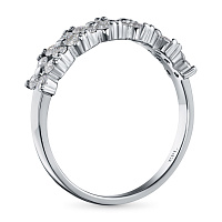 14K White Gold Ring with 24 Round-Cut Lab-Created Diamonds 0.555 CT.TW - изображение 4