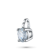 14K White Gold Pendant with 1 Round-Cut Lab-Created Diamond 0.713 CT.TW - изображение 2