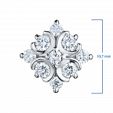 Sterling Silver Pendant with 9 Round-Cut Lab-Created Diamonds 0.456 CT.TW