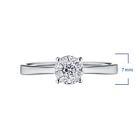 White Gold Ring with 9 Round-Cut Lab-Created Diamonds 0.156 CT.TW - изображение 2