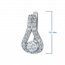 14K White Gold Earrings with 48 Round-Cut Lab-Created Diamonds 1.534 CT.TW