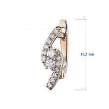 14K Rose Gold Earrings with 28 Round-Cut Lab-Created Diamonds 0.485 CT.TW