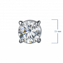 14K White Gold Pendant with 1 Round-Cut Lab-Created Diamond 1.58 CT.TW