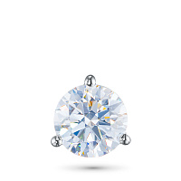 14K White Gold Pendant with 1 Round-Cut Lab-Created Diamond 0.512 CT.TW - изображение 1