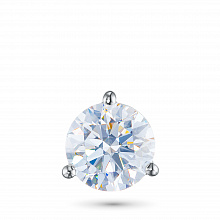 14K White Gold Pendant with 1 Round-Cut Lab-Created Diamond 0.512 CT.TW