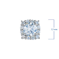 White Gold Pendant with 13 Round-Cut Lab-Created Diamonds 0.754 CT.TW - изображение 3