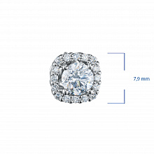 14K White Gold Earring Studs with 34 Round-Cut Lab-Created Diamonds 1.051 CT.TW