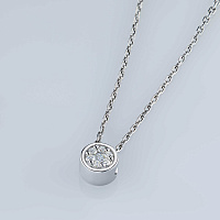 Sterling Silver Pendant with 7 Round-Cut Lab-Created Diamonds 0.114 CT.TW - изображение 4