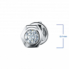 14K White Gold Earring Studs with 2 Round-Cut Lab-Created Diamonds 0.663 CT.TW