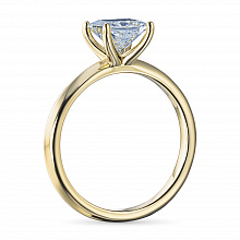 14K Yellow Gold Ring with 1 Princess-Cut Lab-Created Diamond 1.084 CT.TW