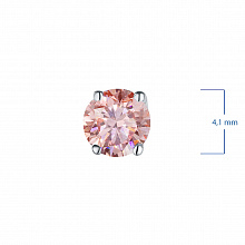 14K White Gold Pendant with 1 Round-Cut Lab-Created Diamond 0.39 CT.TW