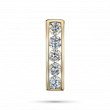 14K Yellow Gold Pendant with 5 Round-Cut Lab-Created Diamonds 0.592 CT.TW