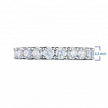 14K White Gold Ring with 20 Round-Cut Lab-Created Diamonds 1.997 CT.TW