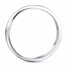 14K White Gold Ring with 1 Round-Cut Lab-Created Diamond 0.016 CT.TW