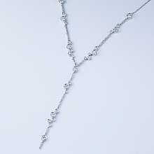 14K White Gold Necklace with 81 Round-Cut Lab-Created Diamonds 1.18 CT.TW