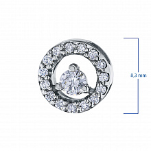 Sterling Silver Pendant with 16 Round-Cut Lab-Created Diamonds 0.259 CT.TW