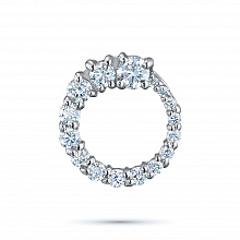 14K White Gold Pendant with 16 Round-Cut Lab-Created Diamonds 0.358 CT.TW