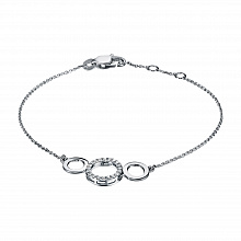 14K White Gold Bracelet with 20 Round-Cut Lab-Created Diamonds 0.23 CT.TW